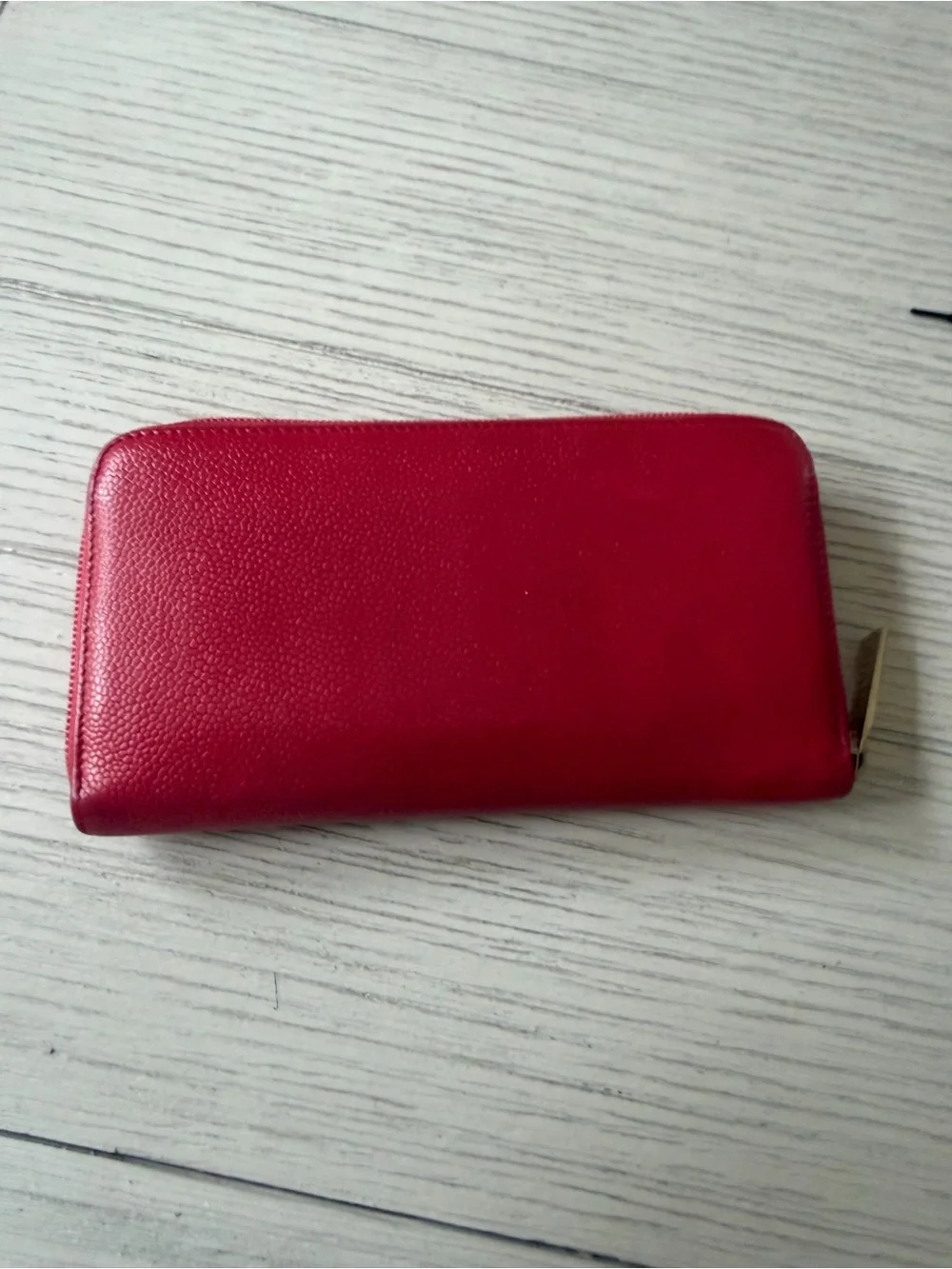 CHANEL CC Logo Zip Around Wallet